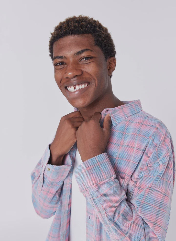 Cabin Shirt - Pink Cord Plaid