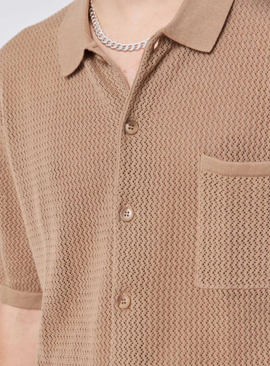 Knit Holiday Shirt - Dk Beige