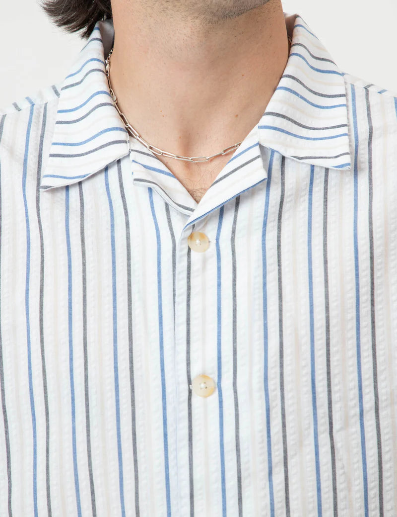 Cuban S/S Shirt - Palm Beach Seersucker