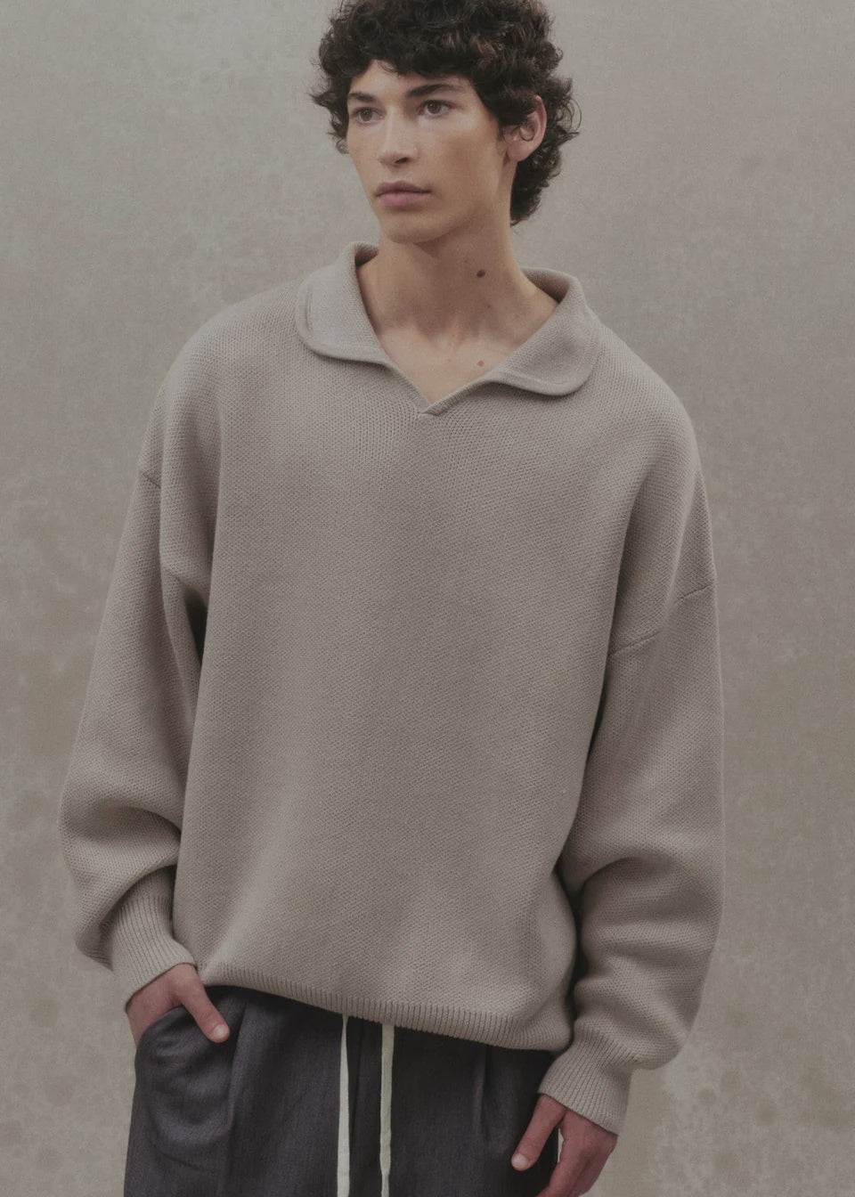 Cotton polo Sweater