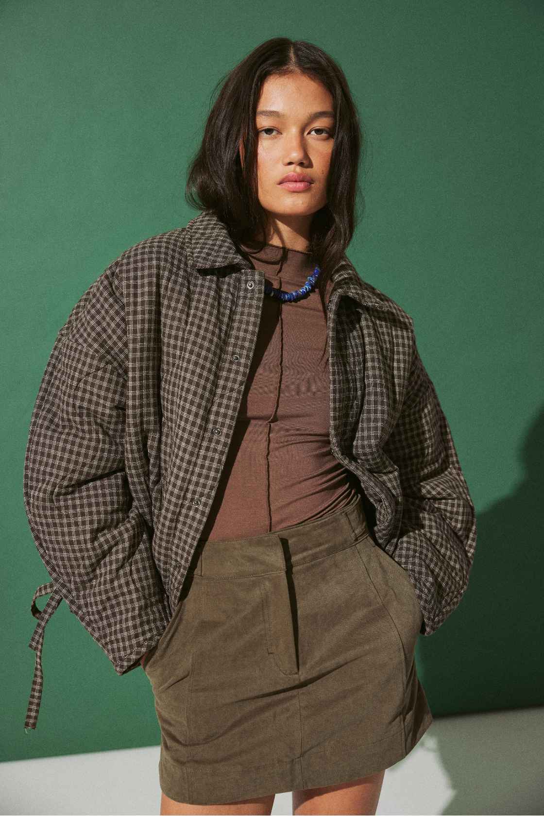 Matteo jacket - Espresso Check