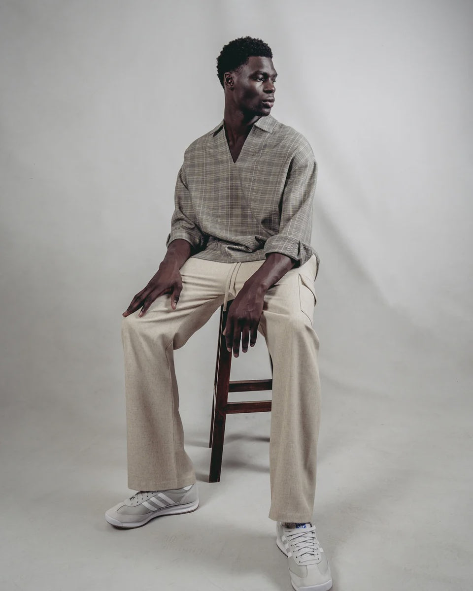 Bootcut Linen Cargo Pant