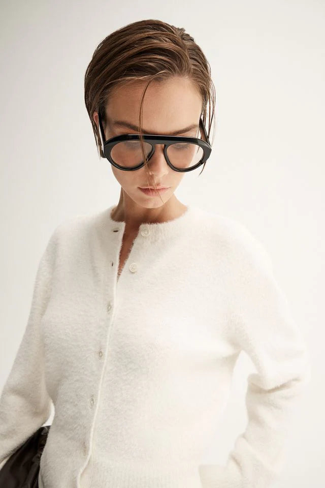 Posie Knit Cardigan - White