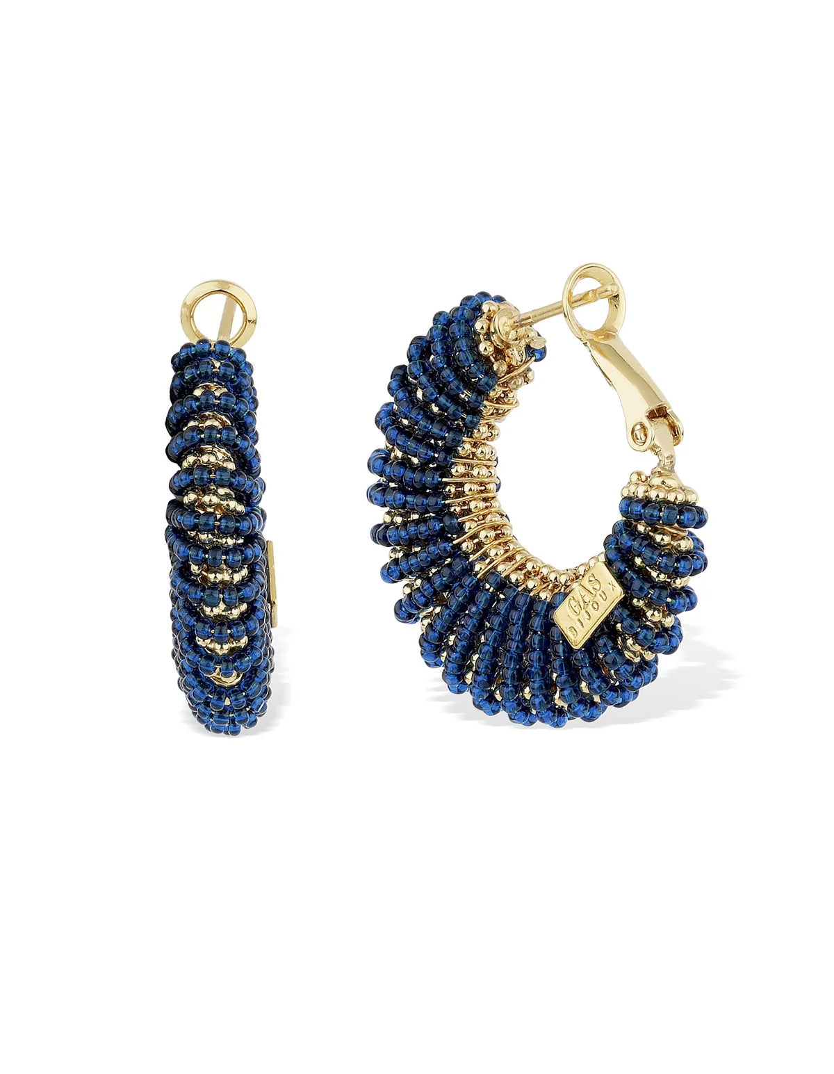 Izzia Hoop Earrings - Navy