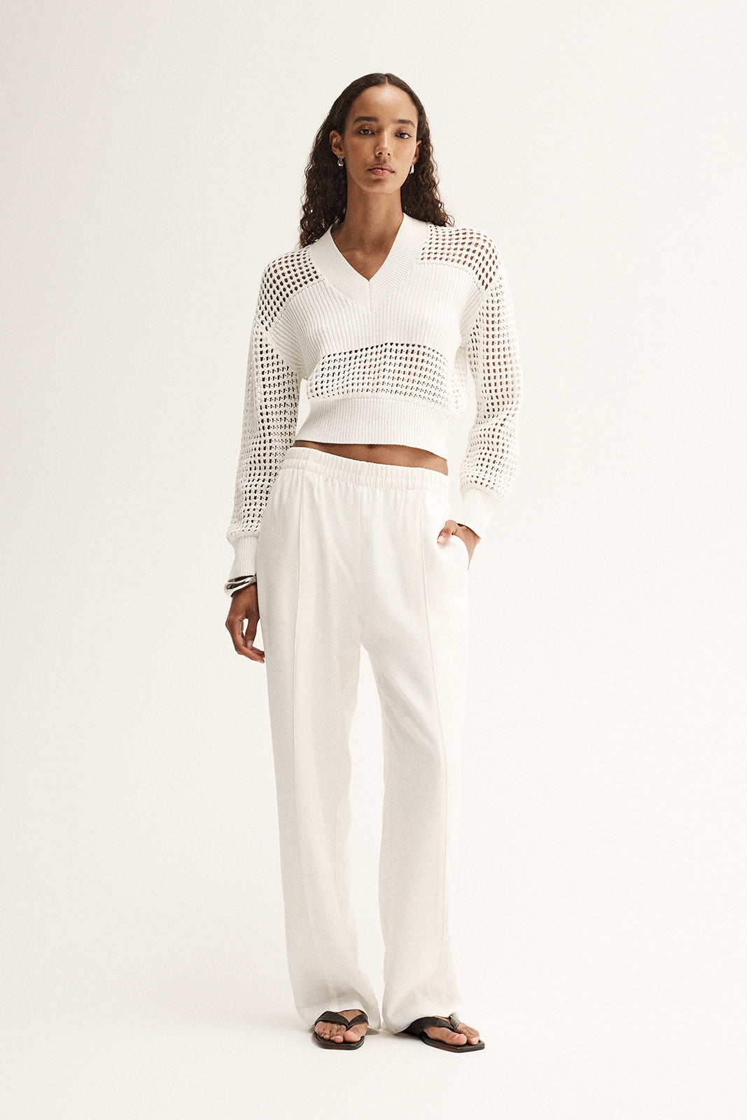 Aria Knit Jumper - White