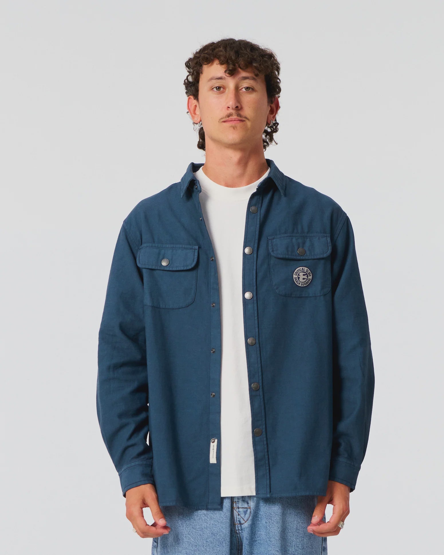 Sun Cured Overshirt - Worker Blue
