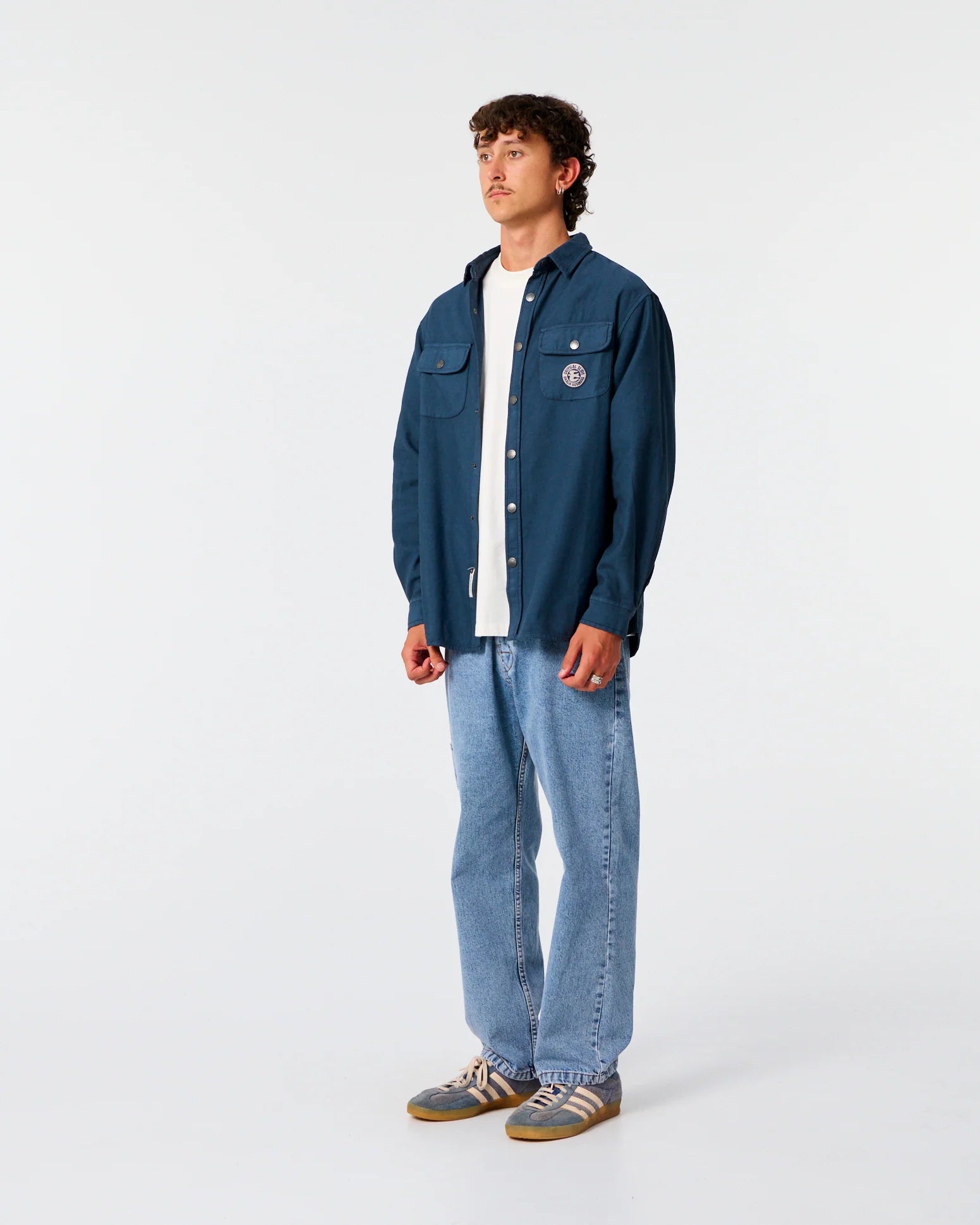 Sun Cured Overshirt - Worker Blue