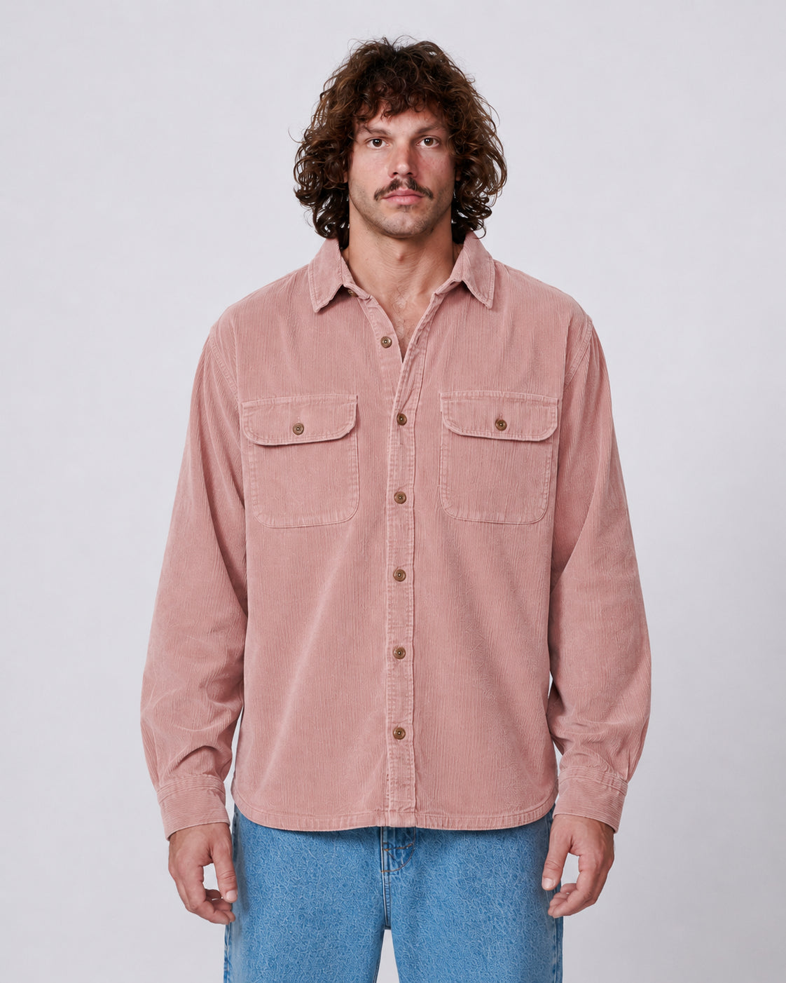 Lazy Boy Cord Shirt - Dusty Pink