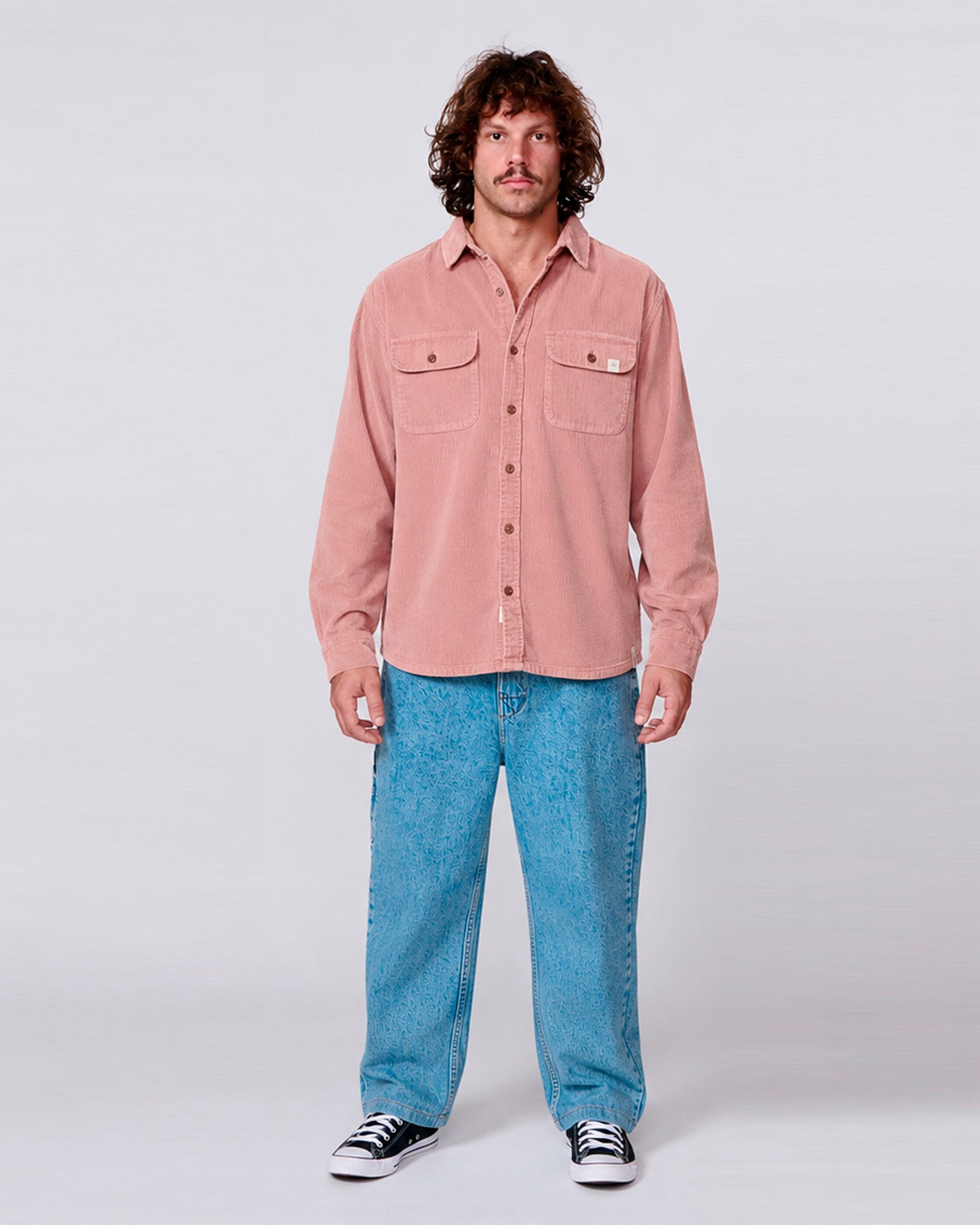 Lazy Boy Cord Shirt - Dusty Pink