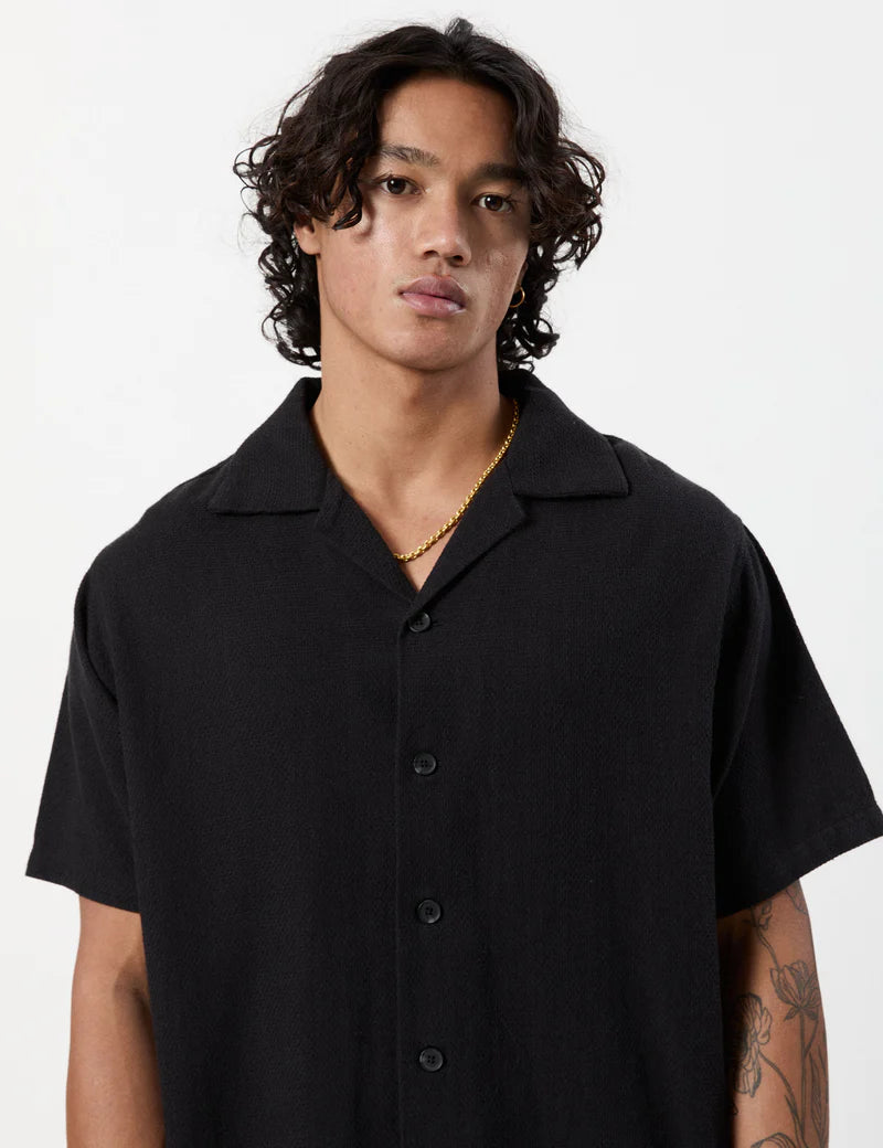 Waffle S/S Shirt - Black