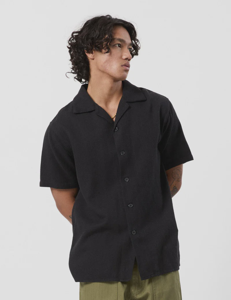 Waffle S/S Shirt - Black