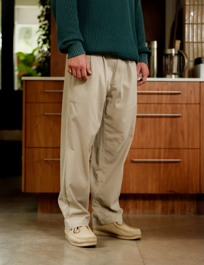 Brooklyn Pleated Pant - Stone