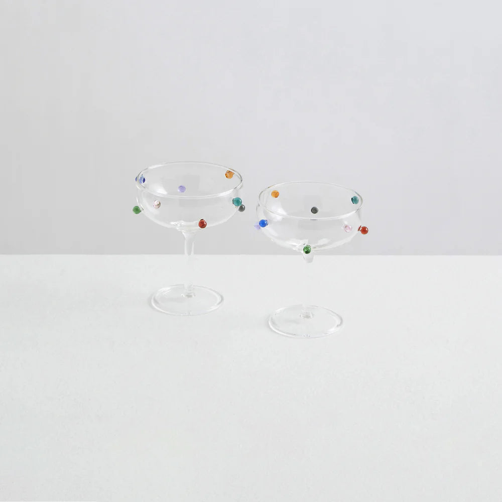 2 Pomponette Coupes - Clear / Multi