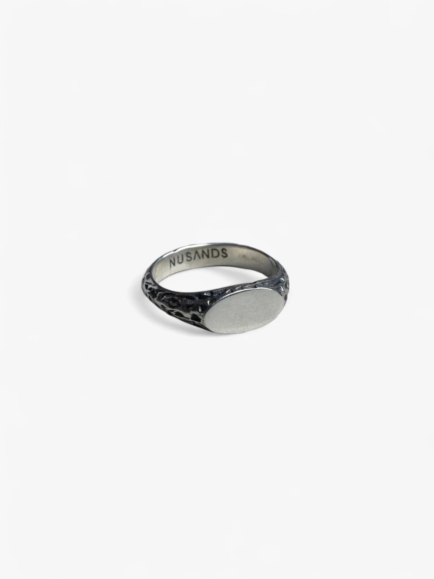 Mirrored Signet Ring - Sterling Silver