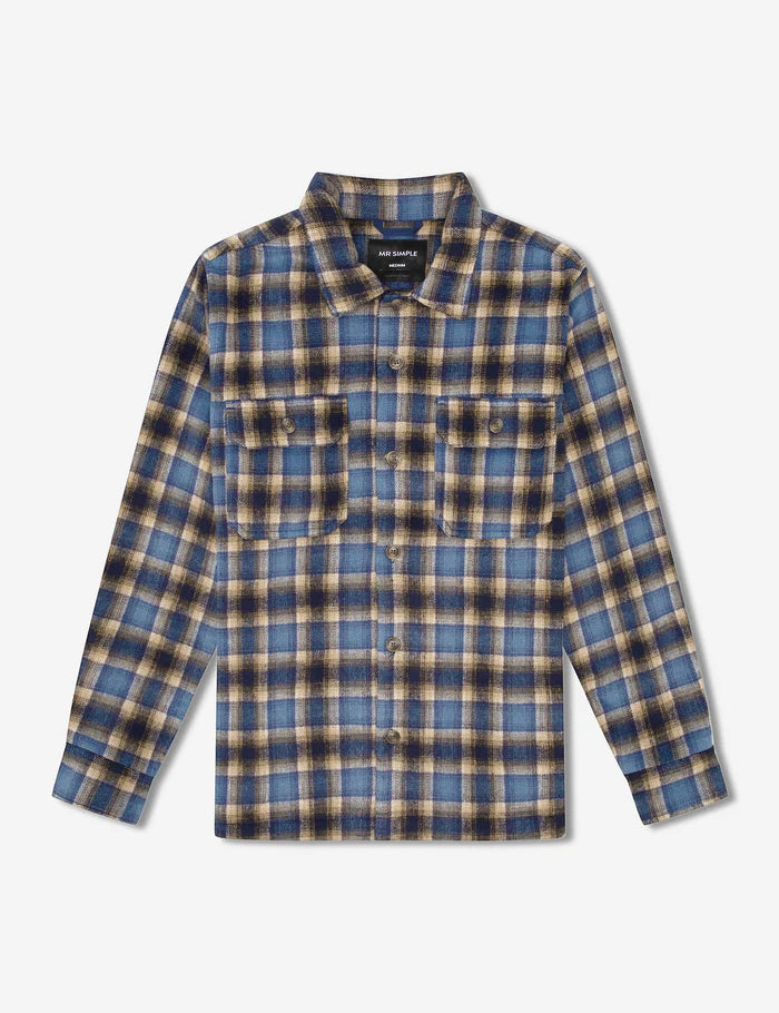 Nomad L/S Flannel - Blue/Brown