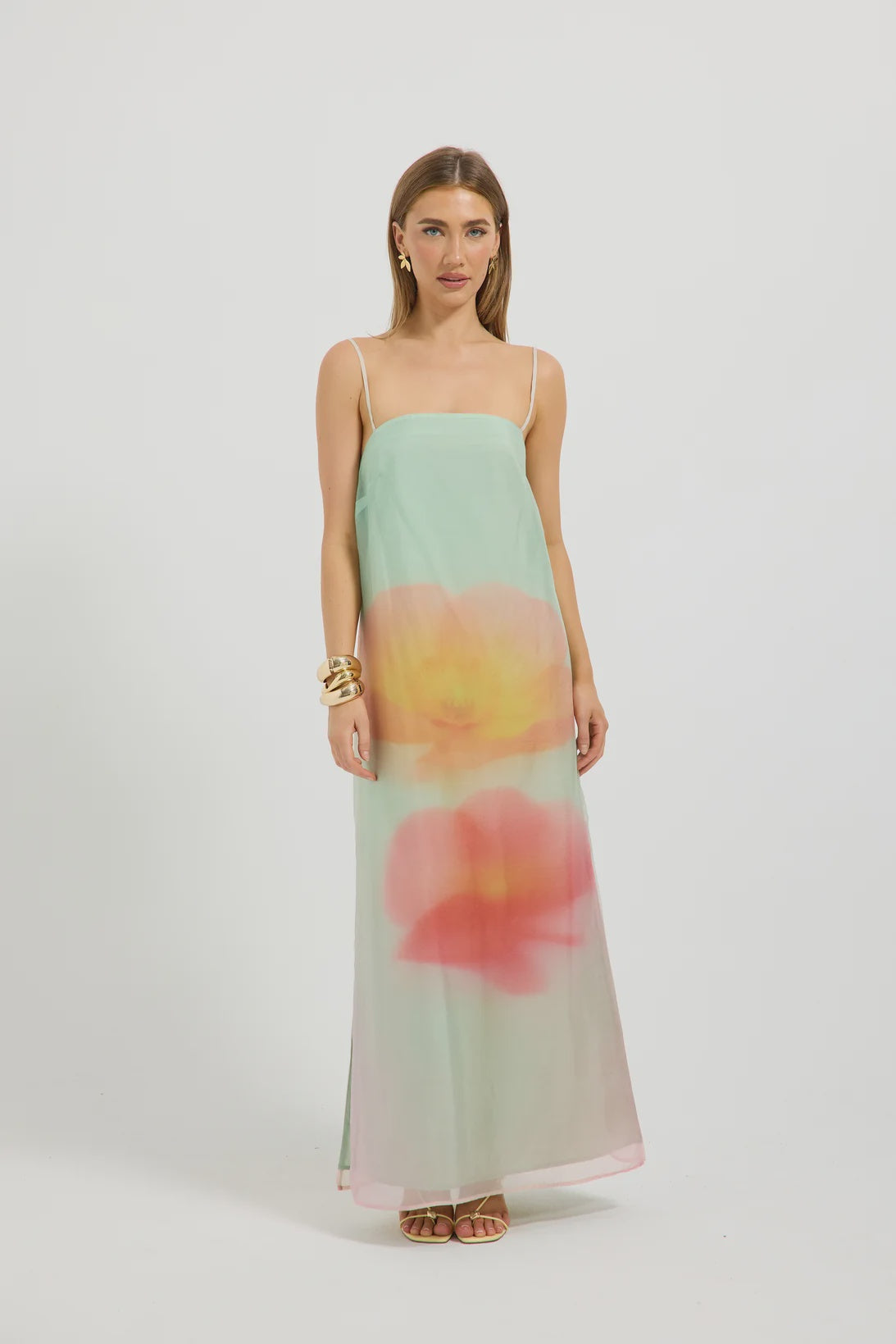 Delilah Column Maxi - Mist Floral