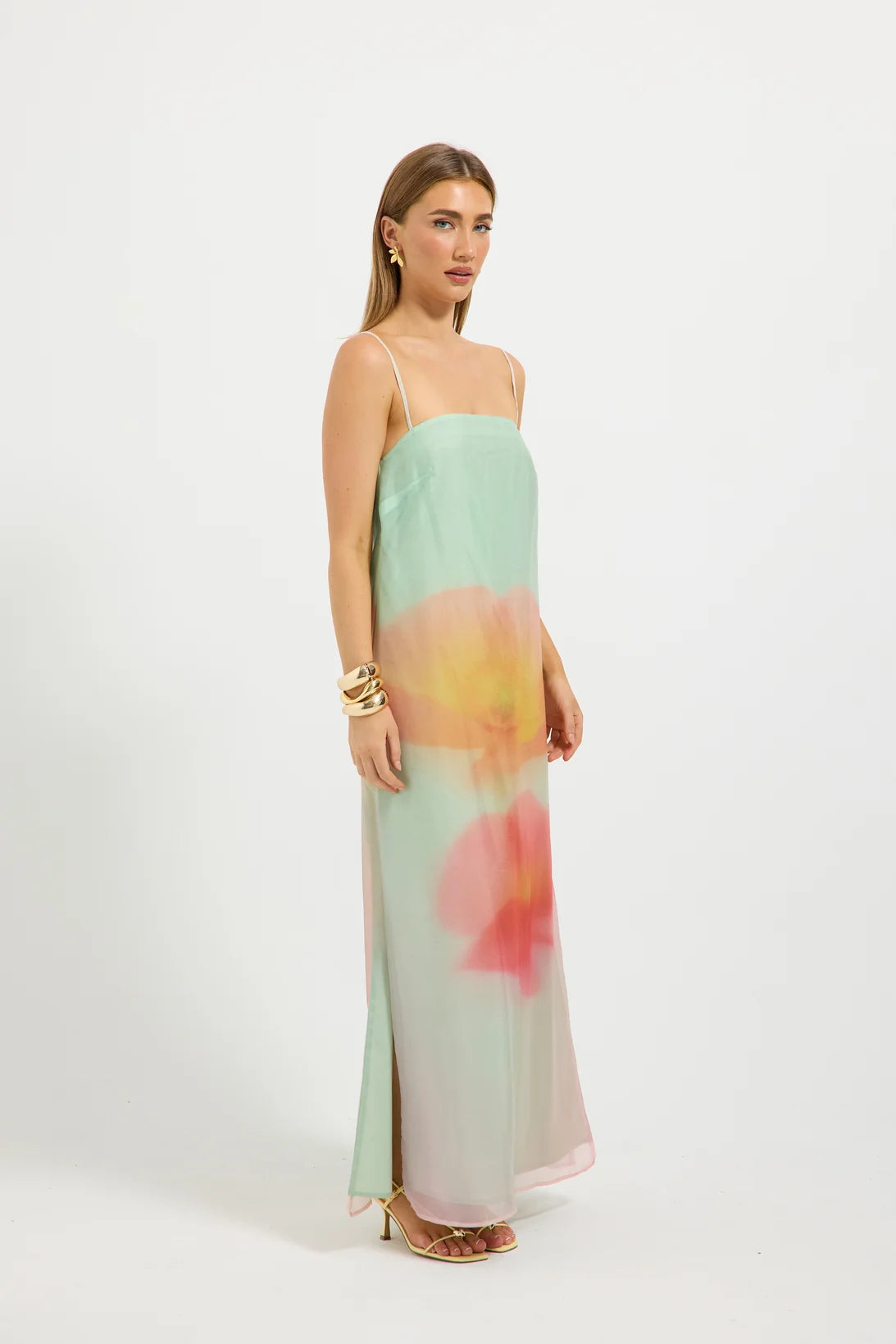 Delilah Column Maxi - Mist Floral