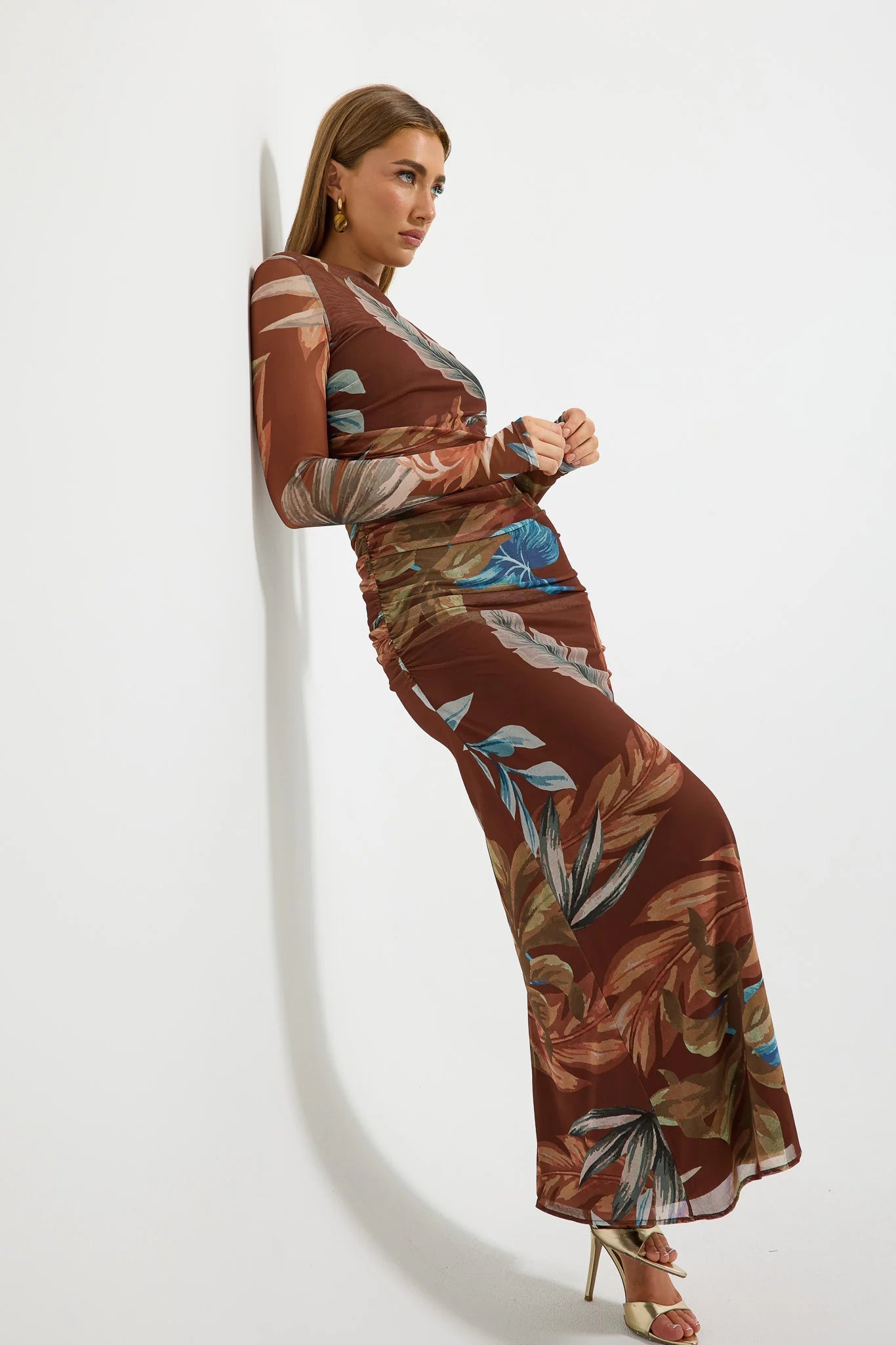 Lyndsey Sleeve Maxi - Chocolate
