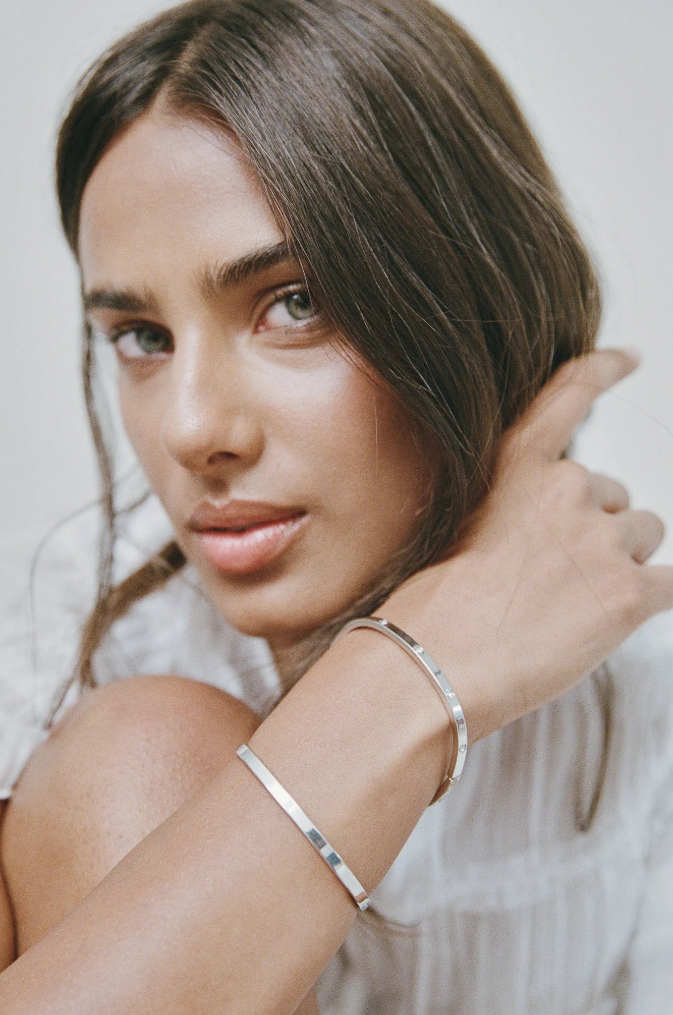 Dylan bangle Silver - Celestial Clear