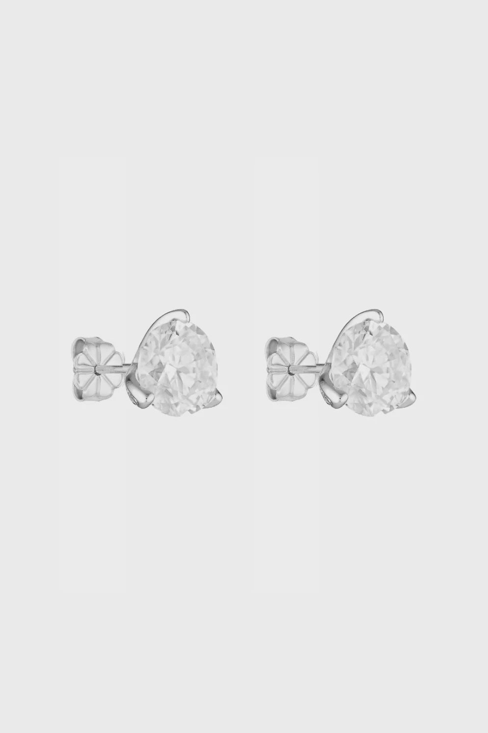 Round Studs 2 Ct - Silver