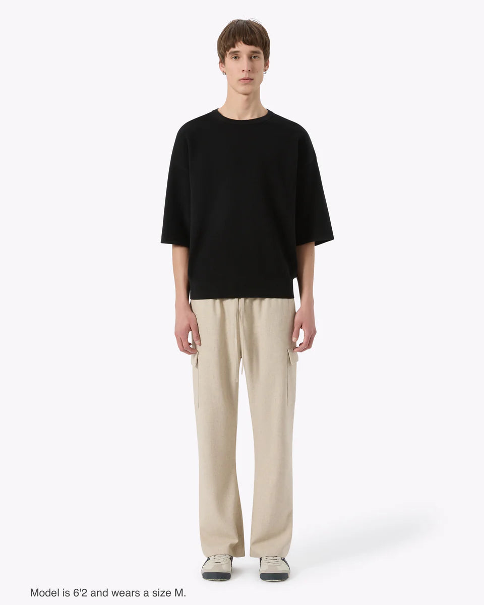 Cotton Knit Tee - Black