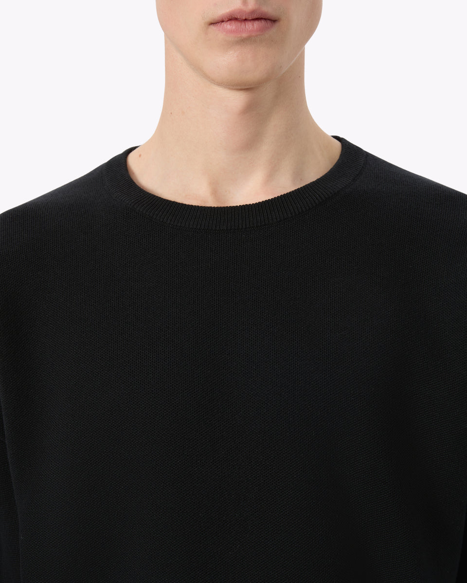 Cotton Knit Tee - Black