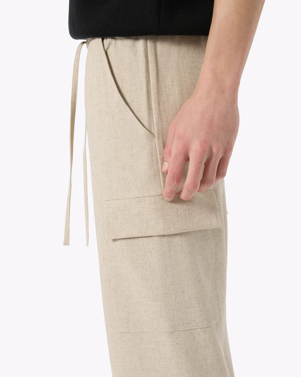 Bootcut Linen Cargo Pant