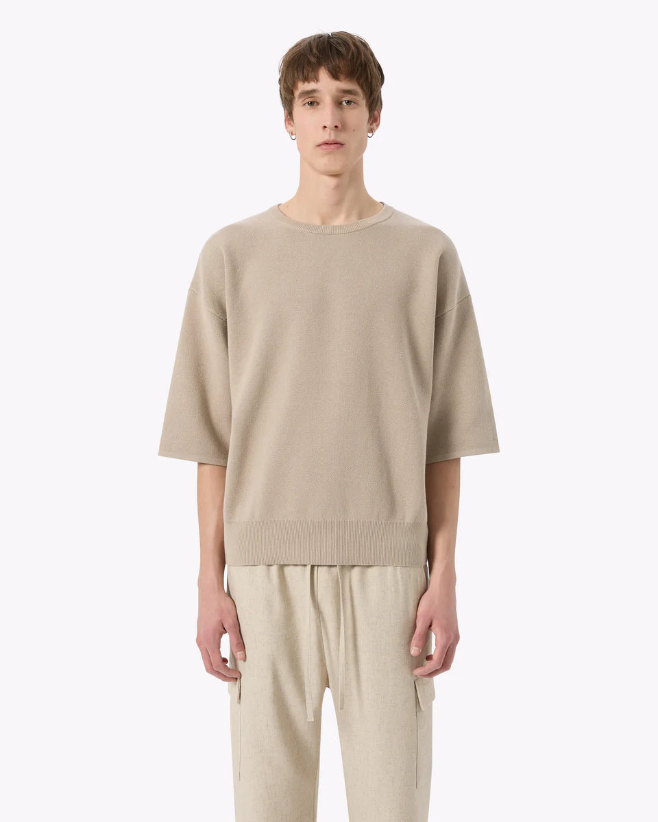 Cotton Knit Tee - Sand