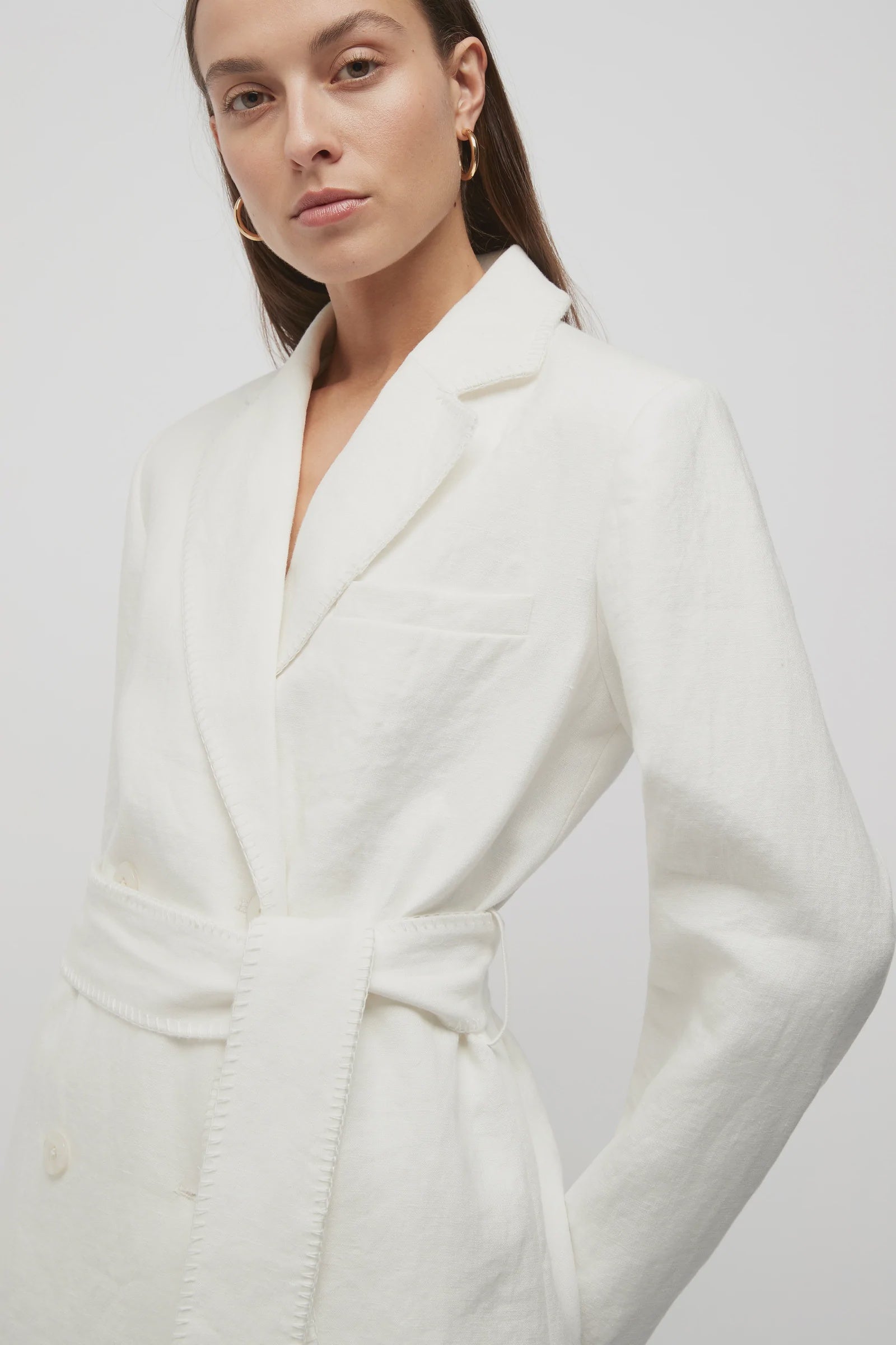 Hayworth Blanket Stitch Blazer