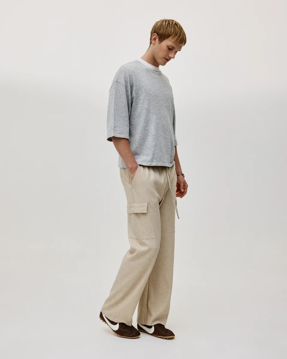 3/4 Knit Tee - Grey