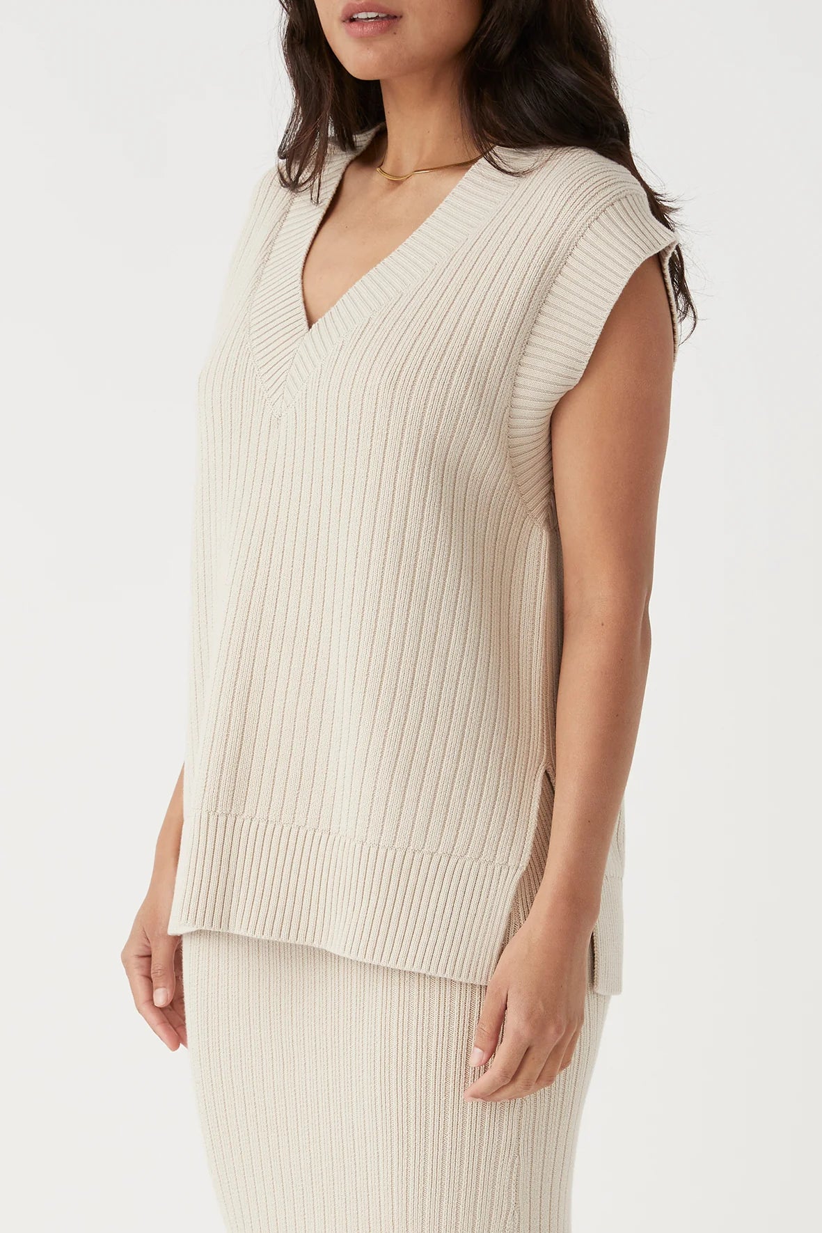 Vera Knit Vest - Sand