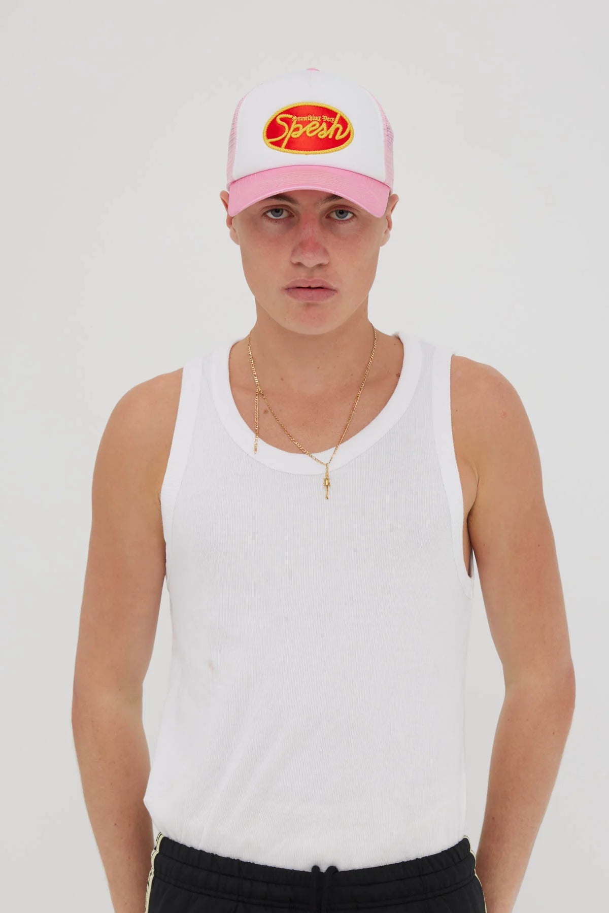 Pink & White Foam Spesh Trucker