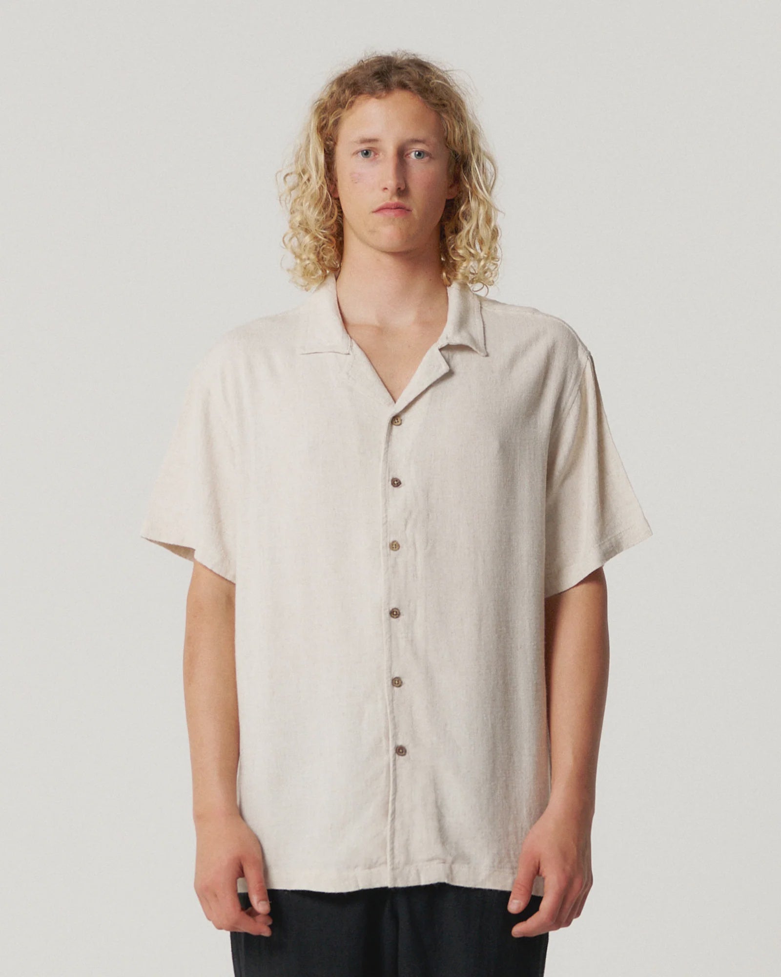 Ernie Linen Resort Shirt - Oat