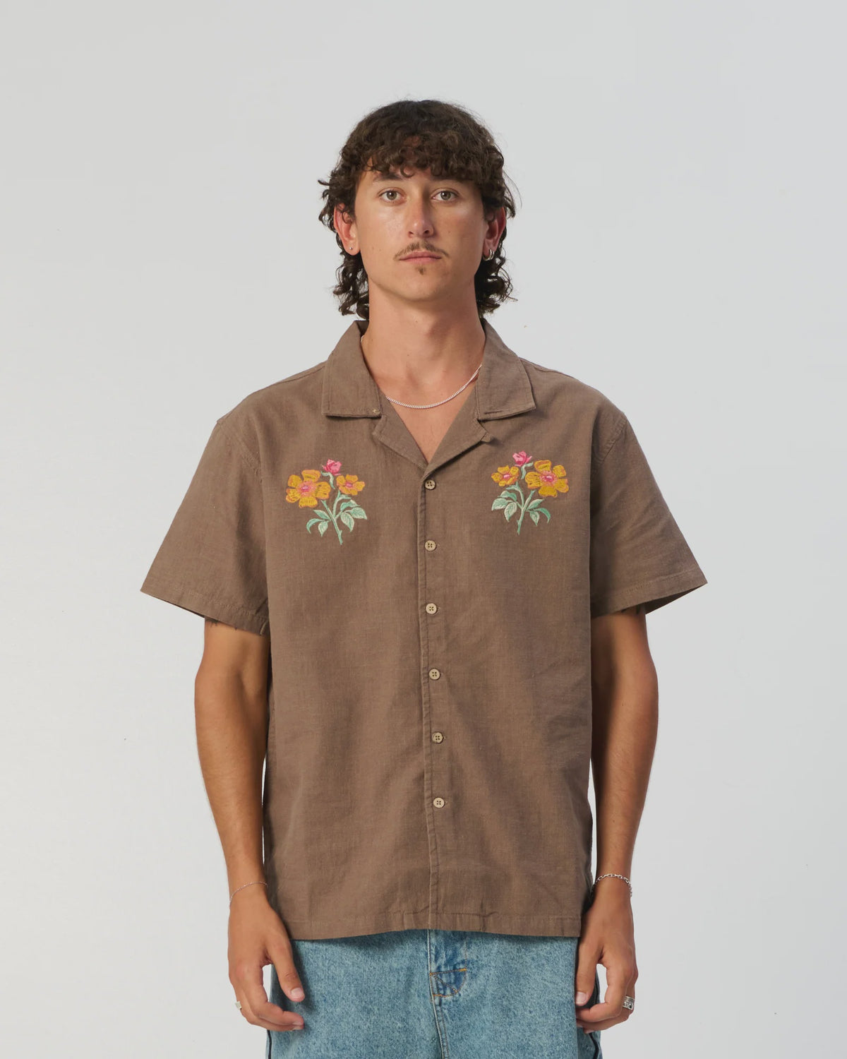 Bouquet Resort Shirt - Stone