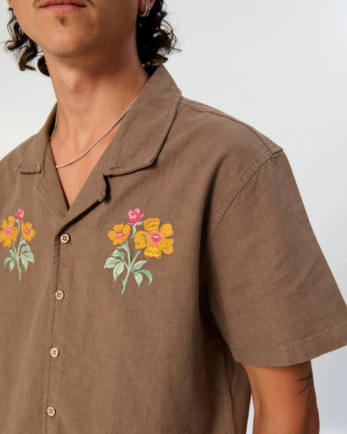 Bouquet Resort Shirt - Stone