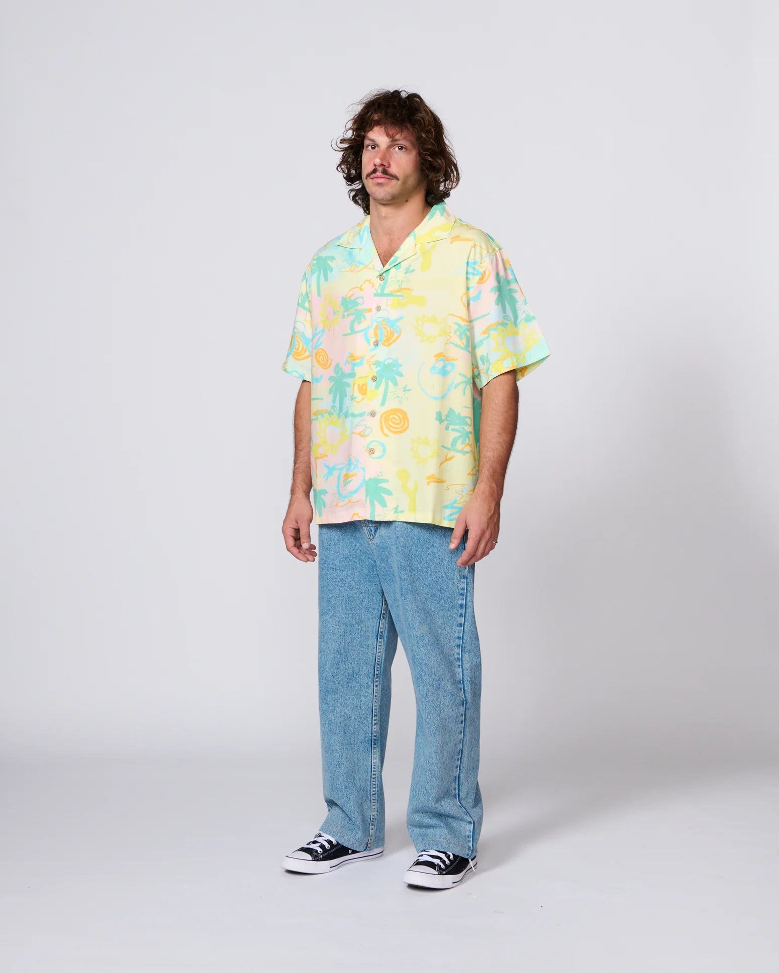 Scribbles Resort S/S Shirt - Pastel