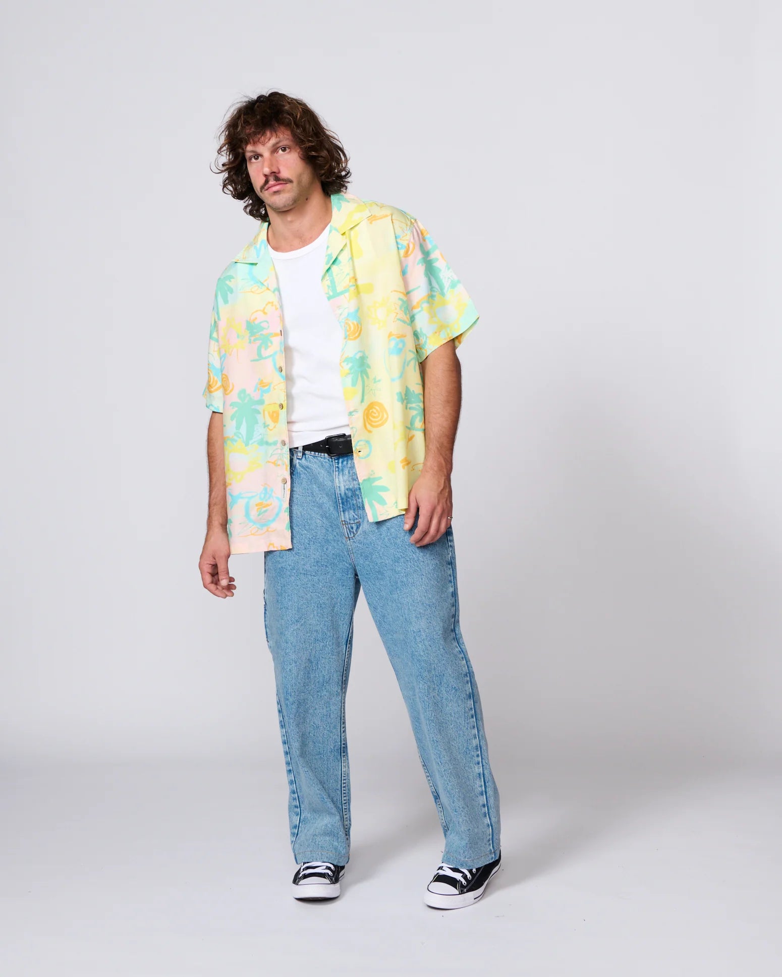 Scribbles Resort S/S Shirt - Pastel
