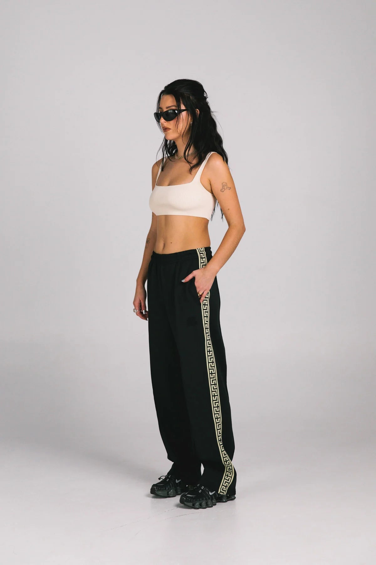 Geo Track Pants - Black