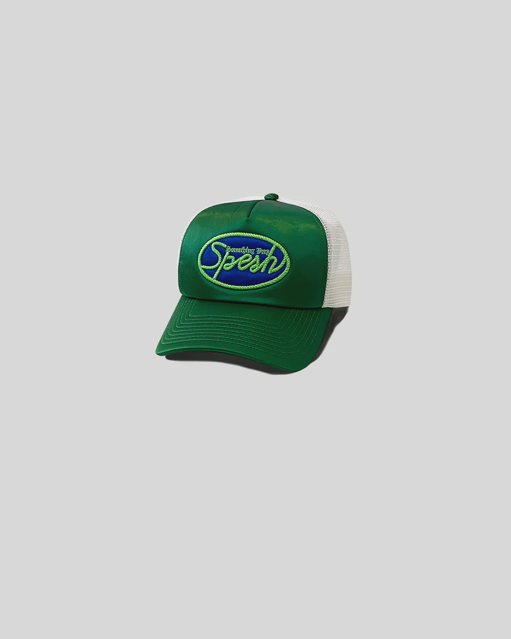 Green Satin Spesh Trucker