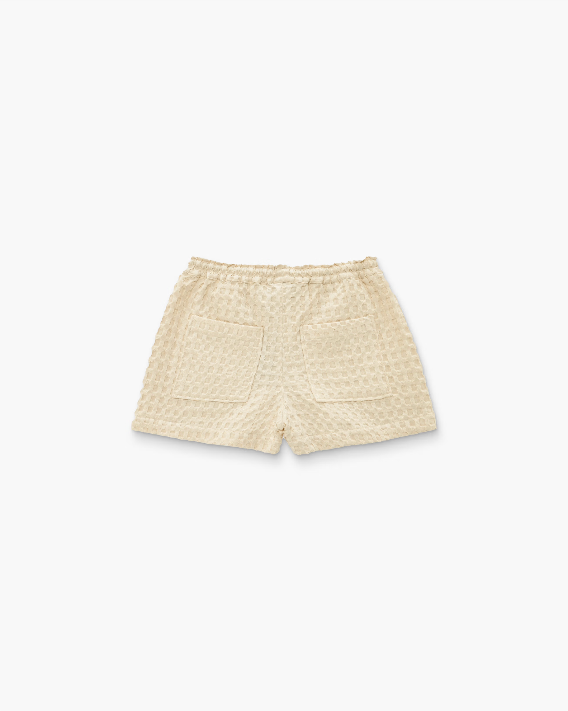 Drizzle Waffle Shorts - Ecru