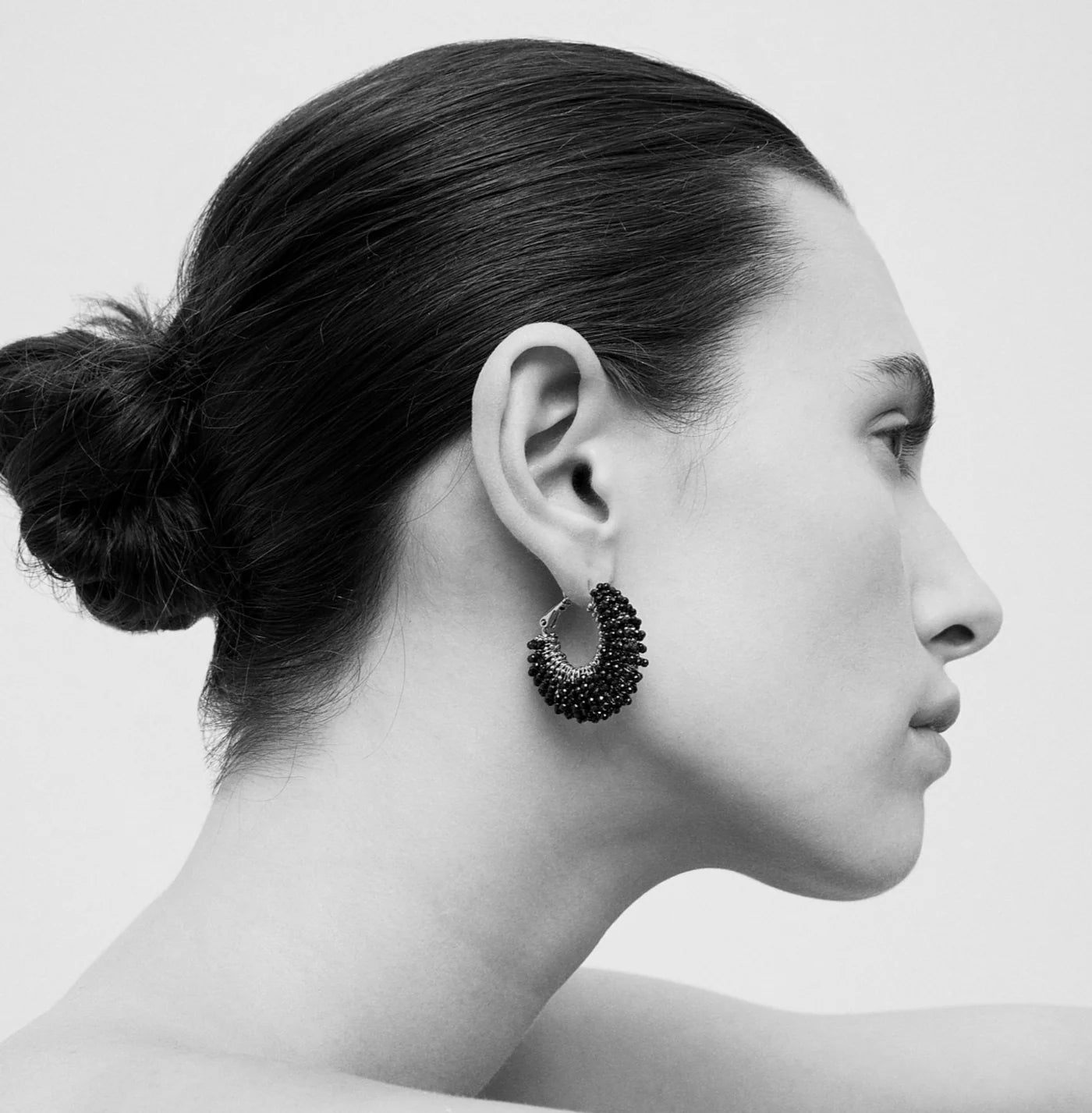 Izzia Hoop Earrings - Mother of Pearl