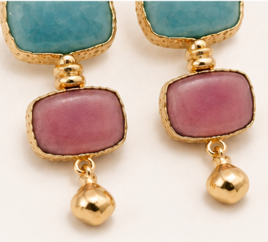 Silene Earrings - Jade Crimson