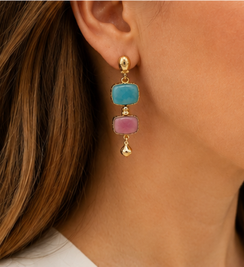 Silene Earrings - Jade Crimson