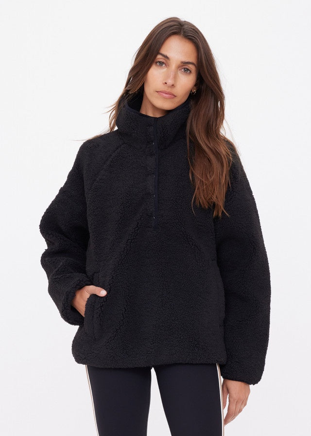 Harlow Fleece Pullover - Black