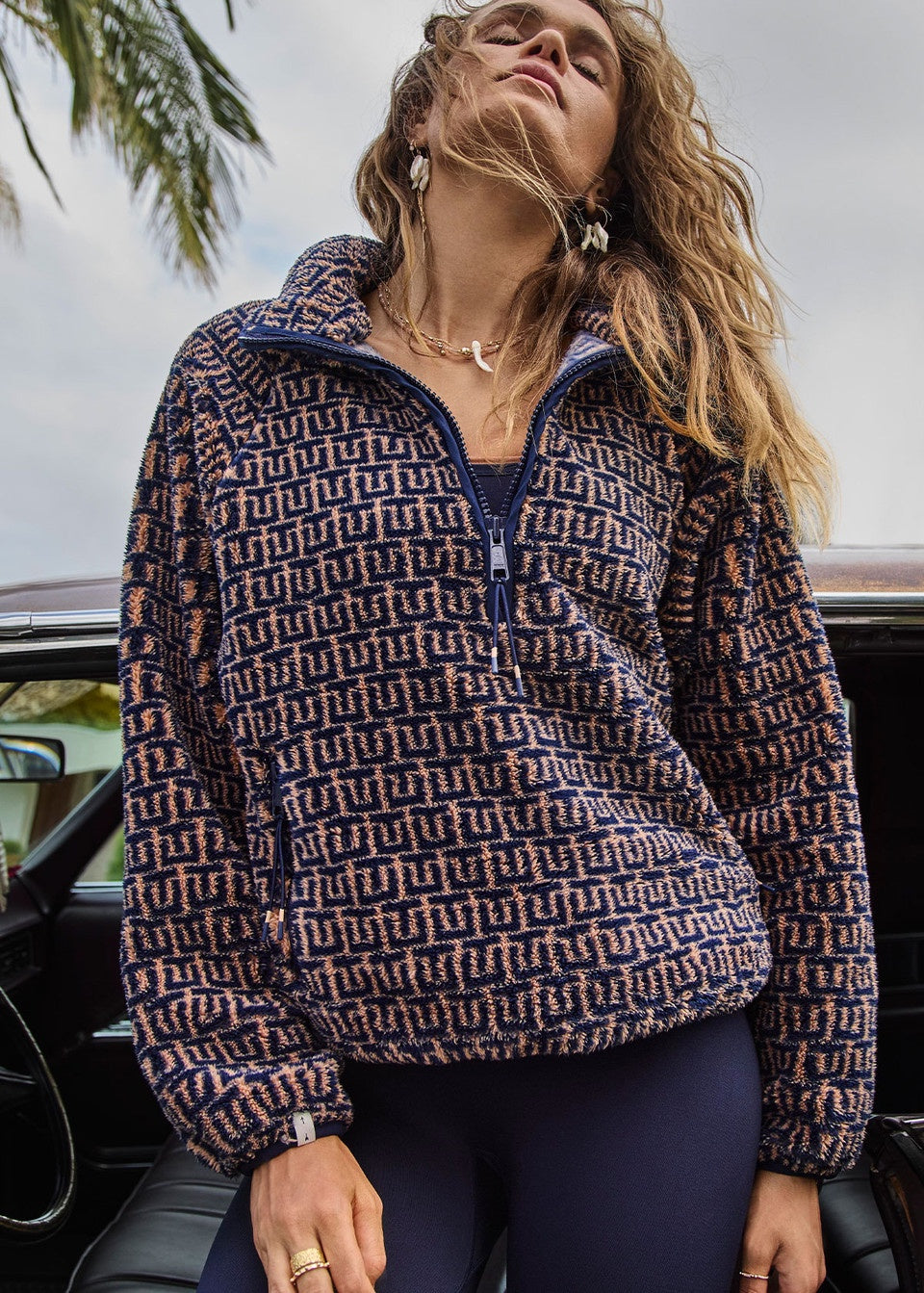 Castilla Harlow Pullover - Abstract Camel