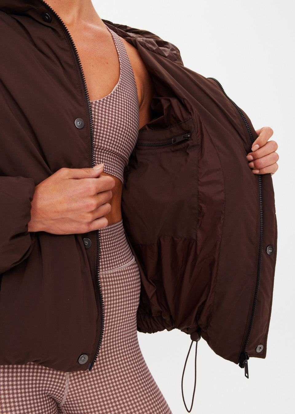 Mercer Hooded Puffer Jacket - Cocoa