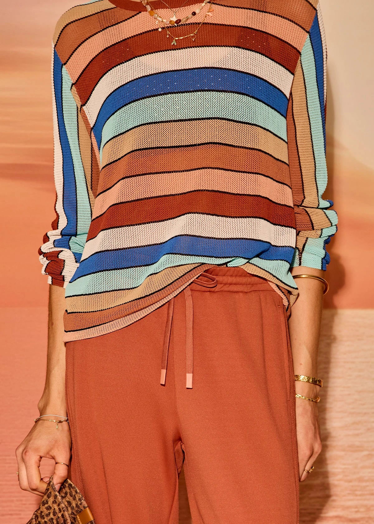 Iza Milla L/S Knit Top - Stripe