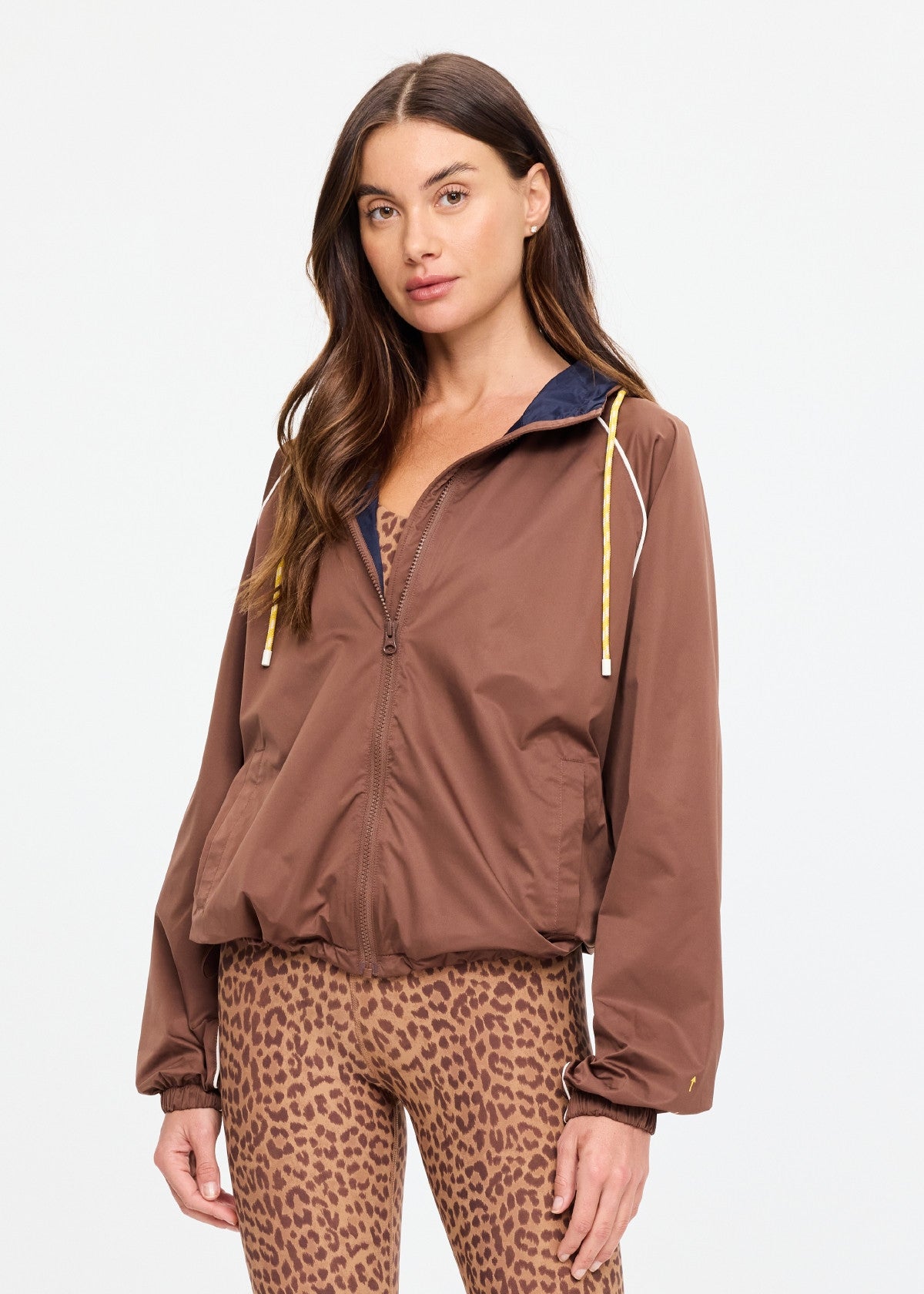 Lila Zip Through Jacket - Chocolate
