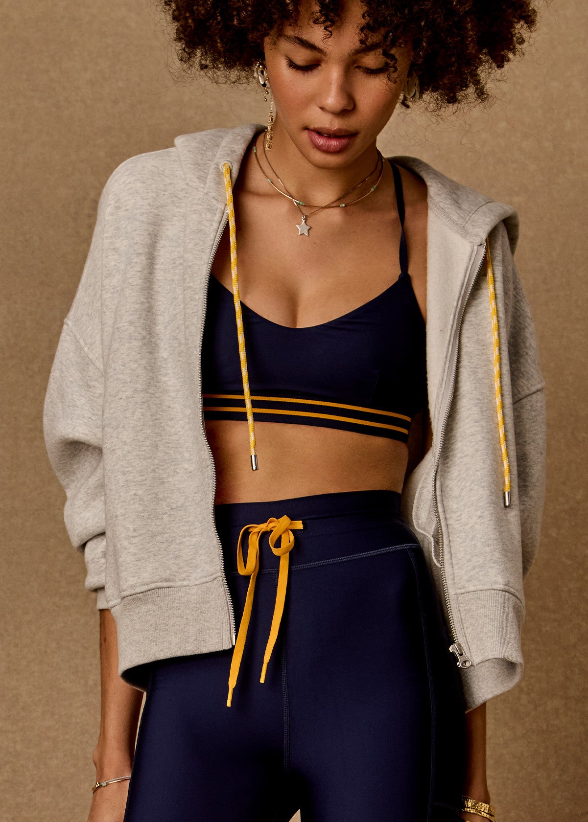 Jude Crop Hoodie - Grey Marle