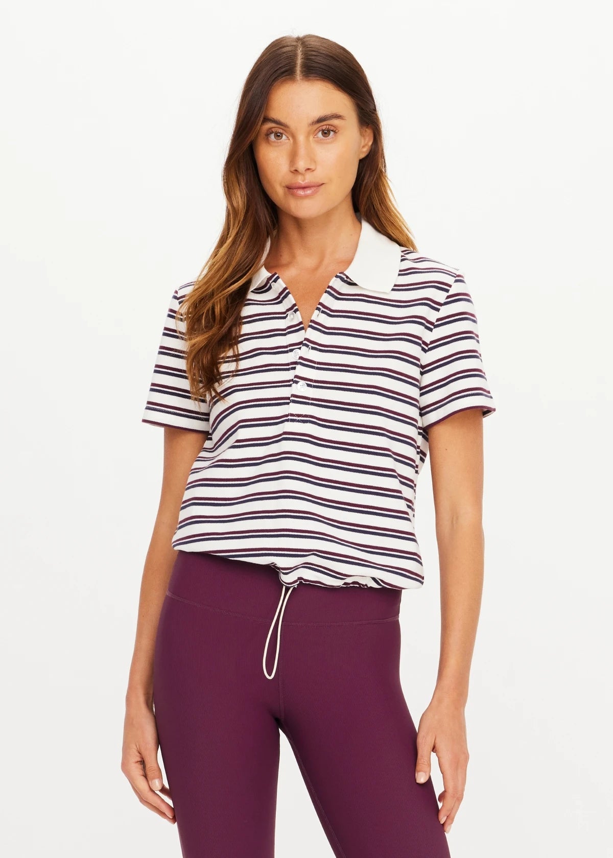 Sophie Crop Polo - Stripe